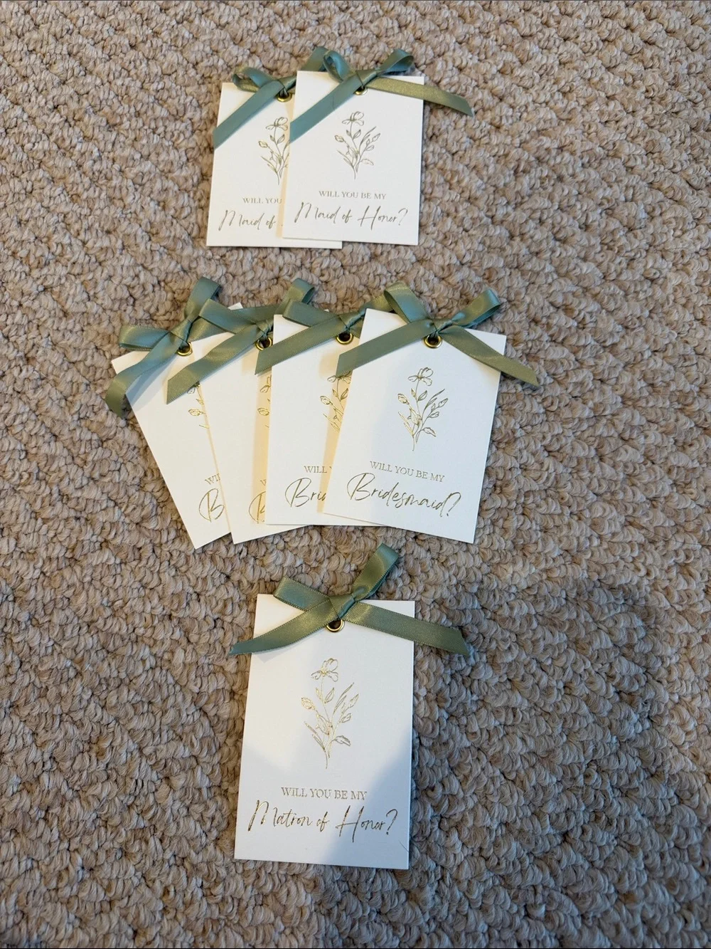 Bridal Party Gift Boxes, Sage Green